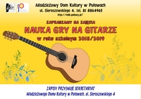 Rektutacja na zajcia nauki gry na gitarze MDK Puawy 2018-2019