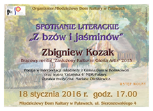 Spotkanie literackie 'Z bzw i jaminw' - Zbigniew Kozak w MDK-Puawy